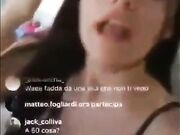 Teen italiana zoccola le esce in Diretta IG