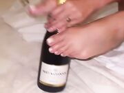 Antonella Mosetti footjob Moet & Chandon