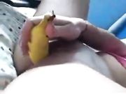 Una banana per coccolare la mia fica