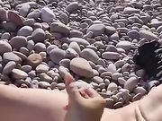 Fidanzata mi sega in spiaggia in Liguria