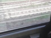 Marcella trans esibizionista si sega in treno