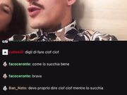 Pompino in diretta e sputazzo in faccia