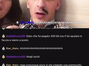 Pompino in diretta e sputazzo in faccia